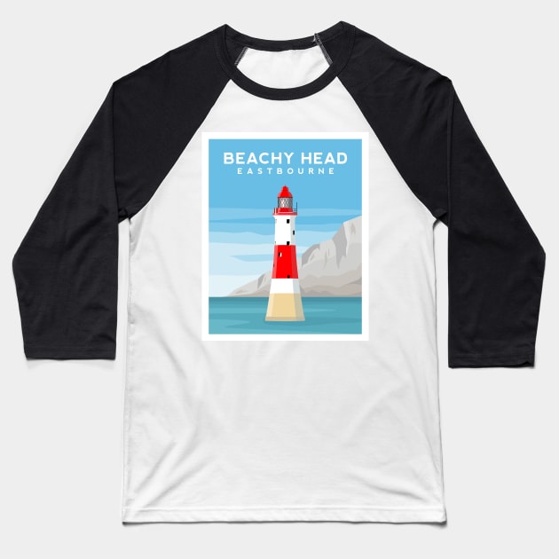 Beachy Head Lighthouse, Eastbourne, East Sussex Baseball T-Shirt by typelab